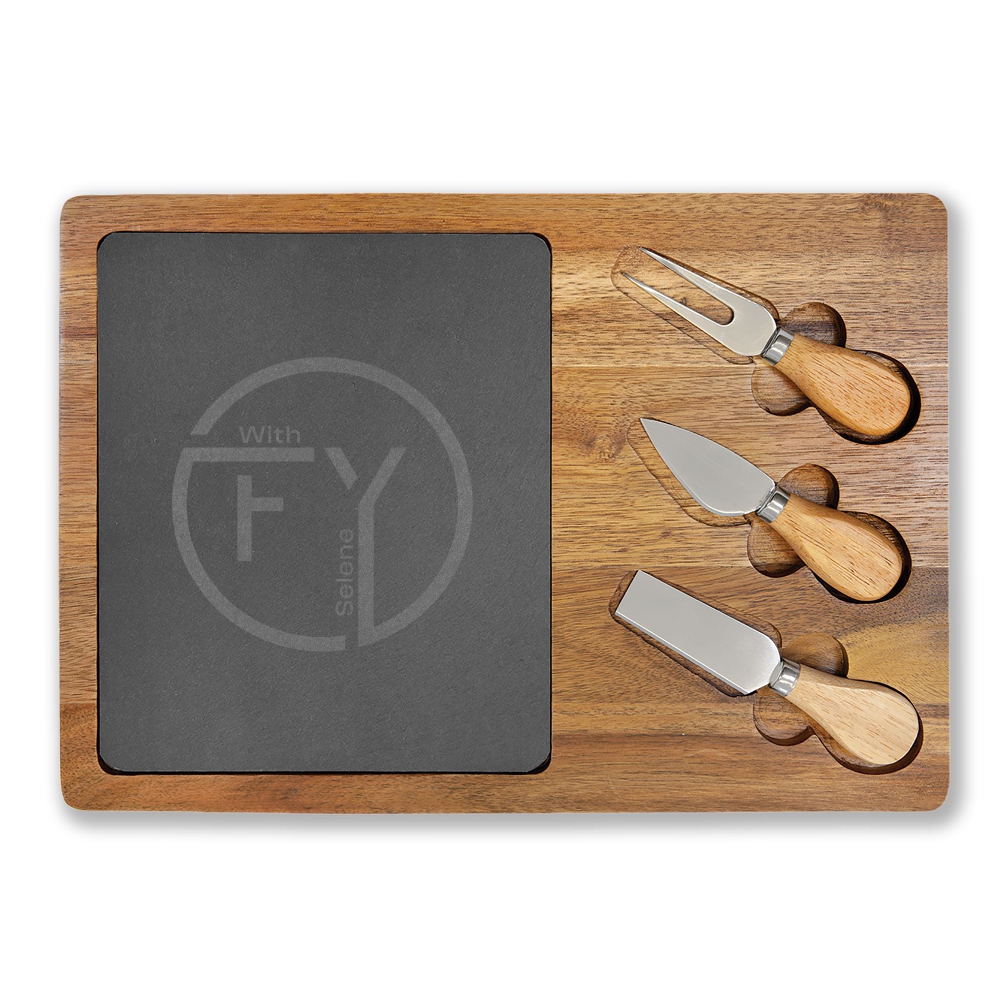 Engraved Charcuterie Board — "Reverse or Prevent Aging Logo" Design