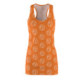 FOY motif Women's Orange Cut & Sew Racerback Dress (AOP)